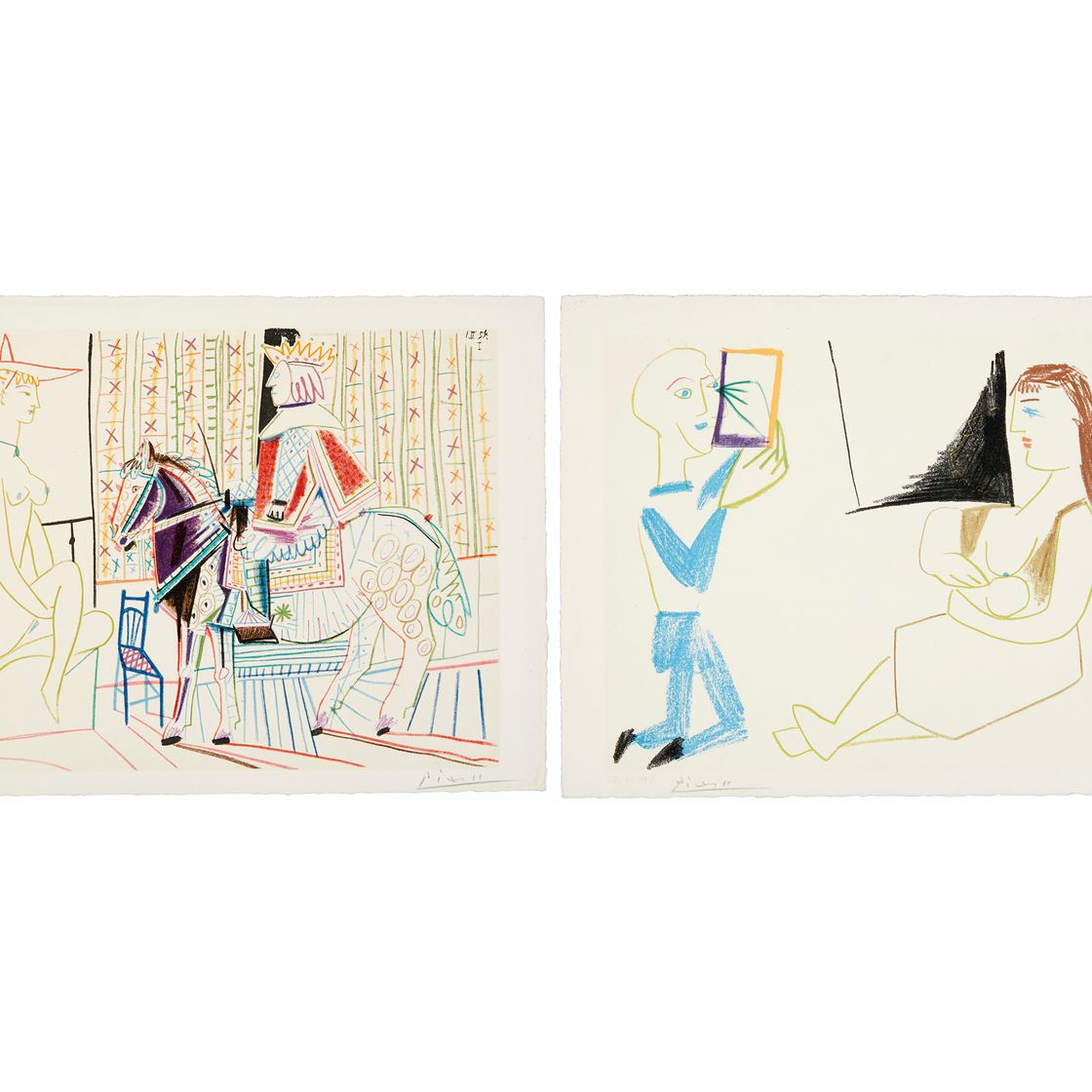 Pablo Picasso — Verve 29-30 : две тарелки, изображение 1
