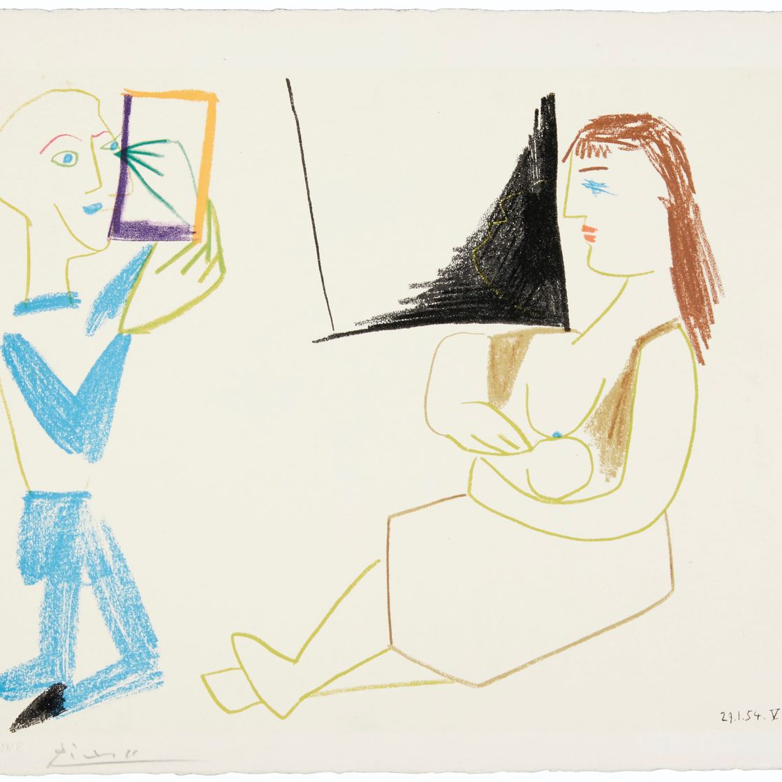 Pablo Picasso — Verve 29-30 : две тарелки, изображение 2