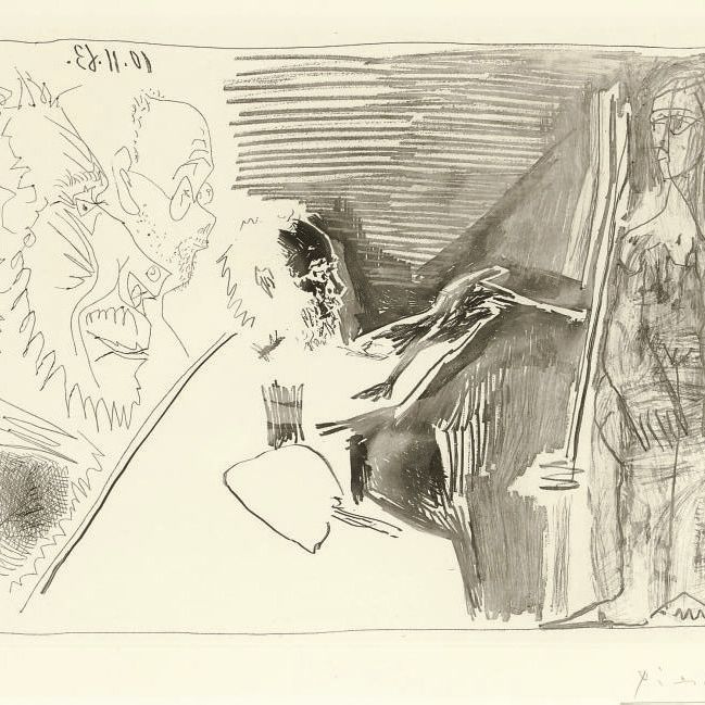 Pablo Picasso — Жизнь в родах (Б. 1126; Б. 1121)