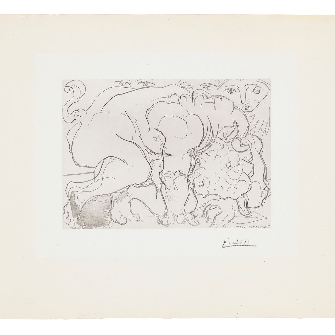 Pablo Picasso — Минотавр блессе. VI, из сюиты Воллара