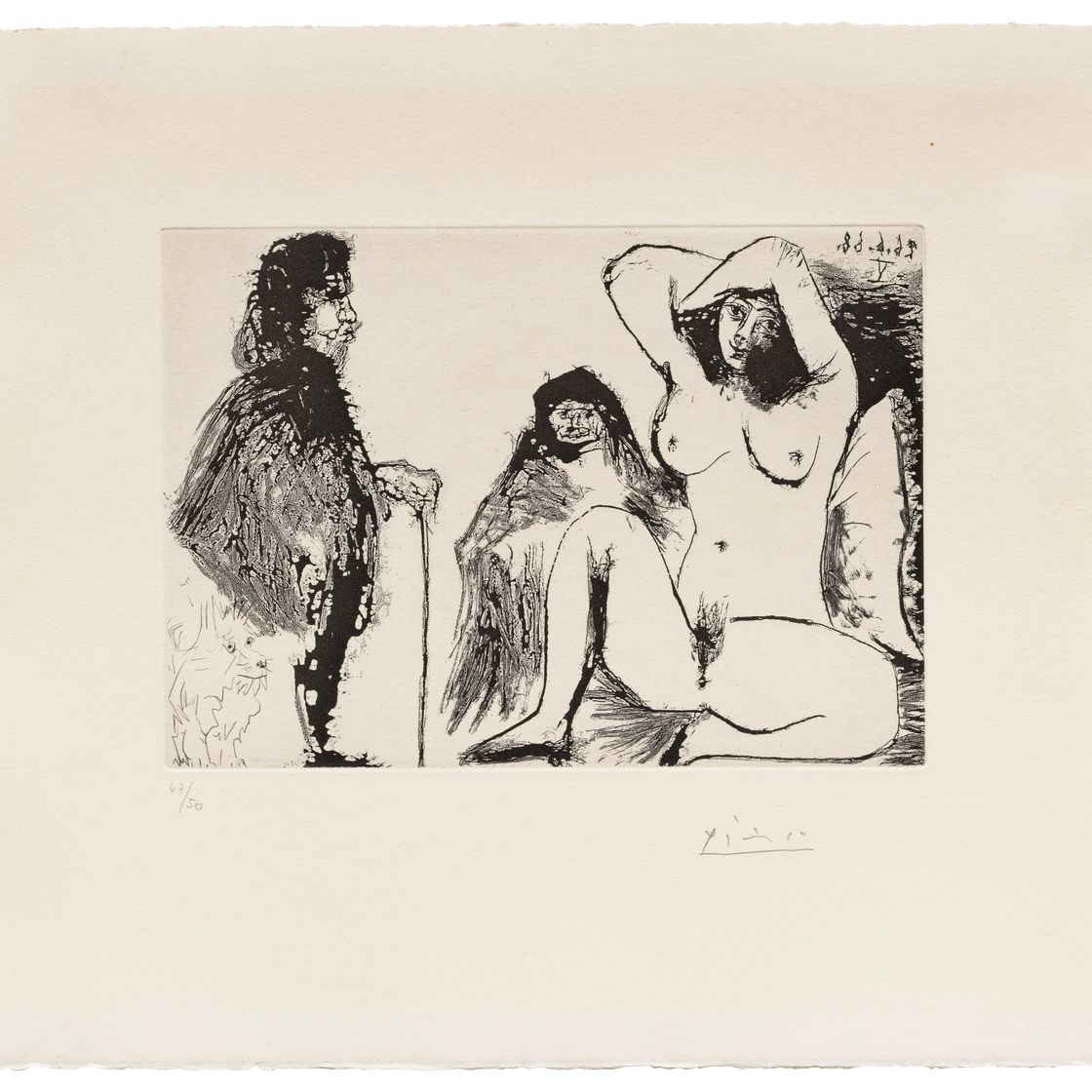 Pablo Picasso — Посетитель, от имени сына, от имени молодой женщины, от имени Селестины, из серии 347