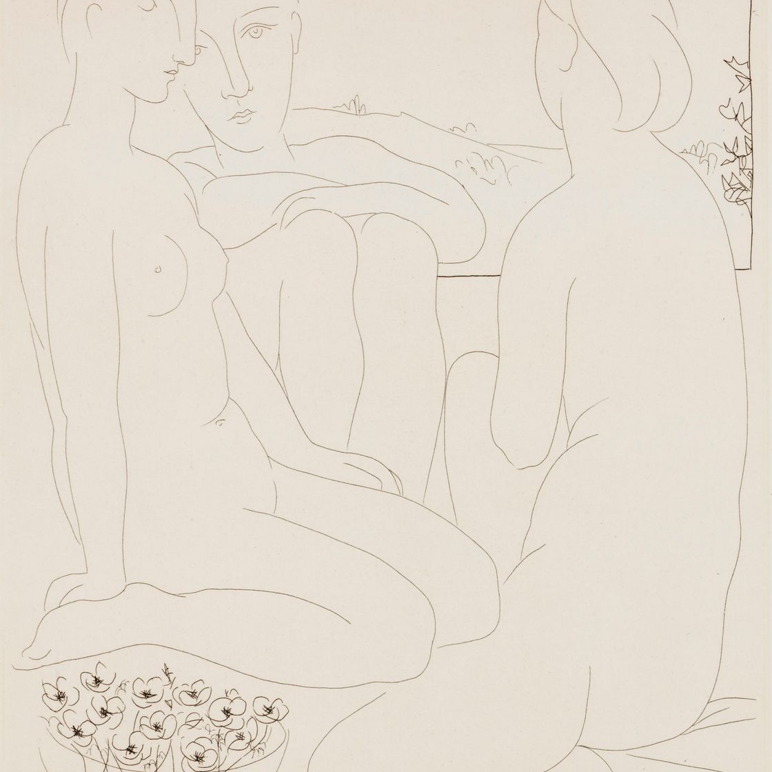Pablo Picasso — Трое новых женщин перед самым окном, из "Люкса Воллара"