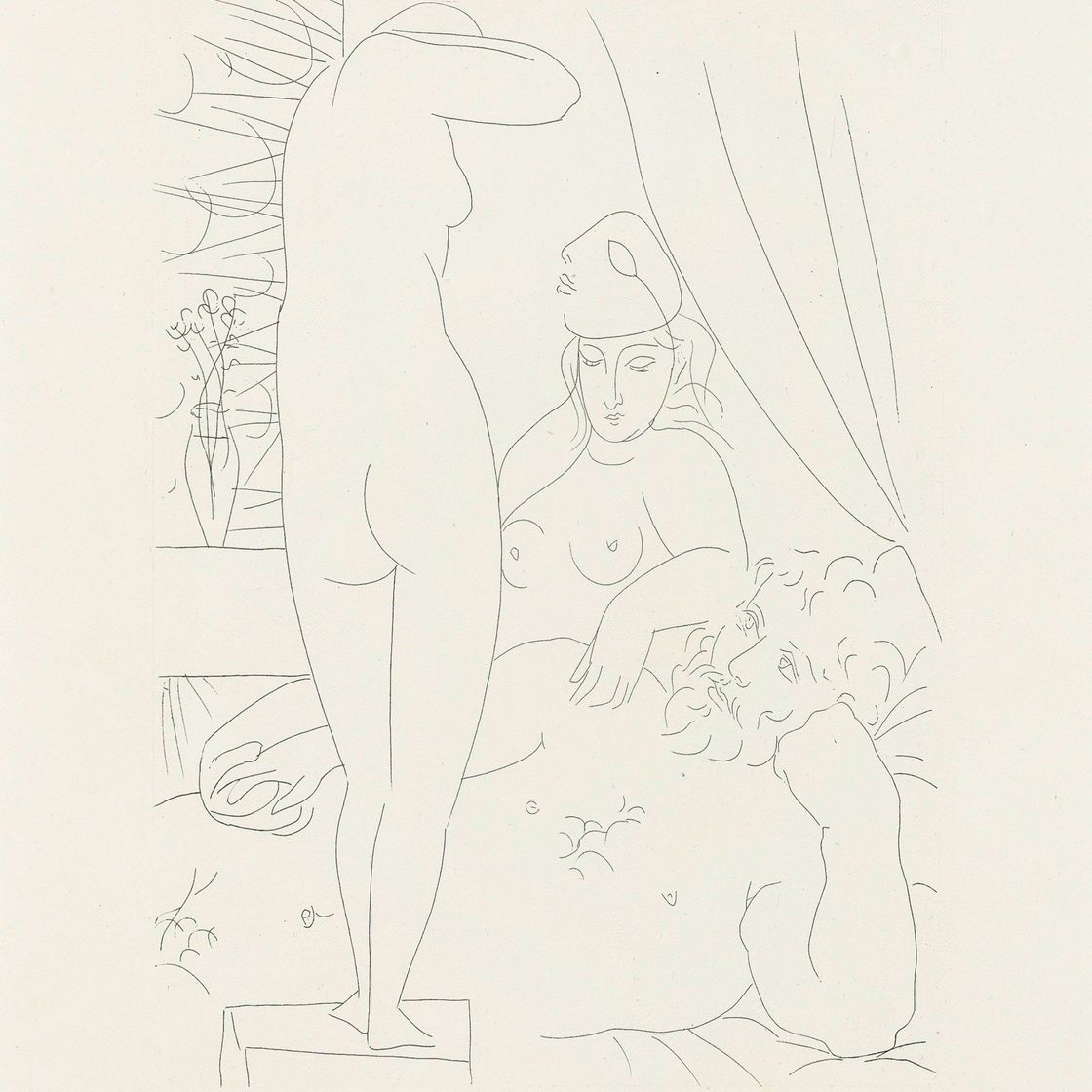 Pablo Picasso — Музей скульптора и модели в маске, автор: Ла Сюит Воллар (B. 159; Ba. 312)
