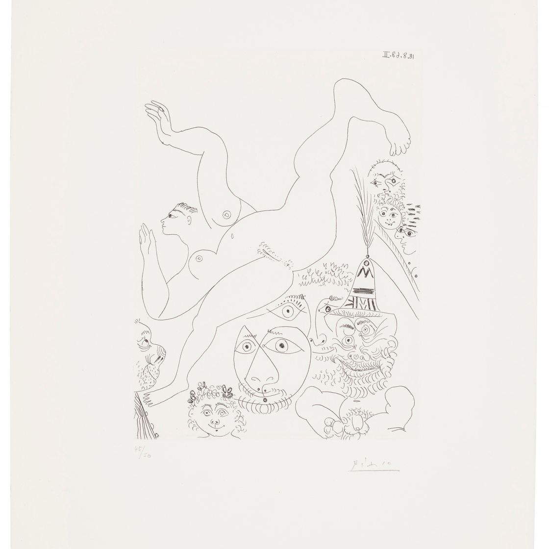 Pablo Picasso — Телезритель: "гимнастика в сольном стиле", для зрителей, из "Ла Сери 347"