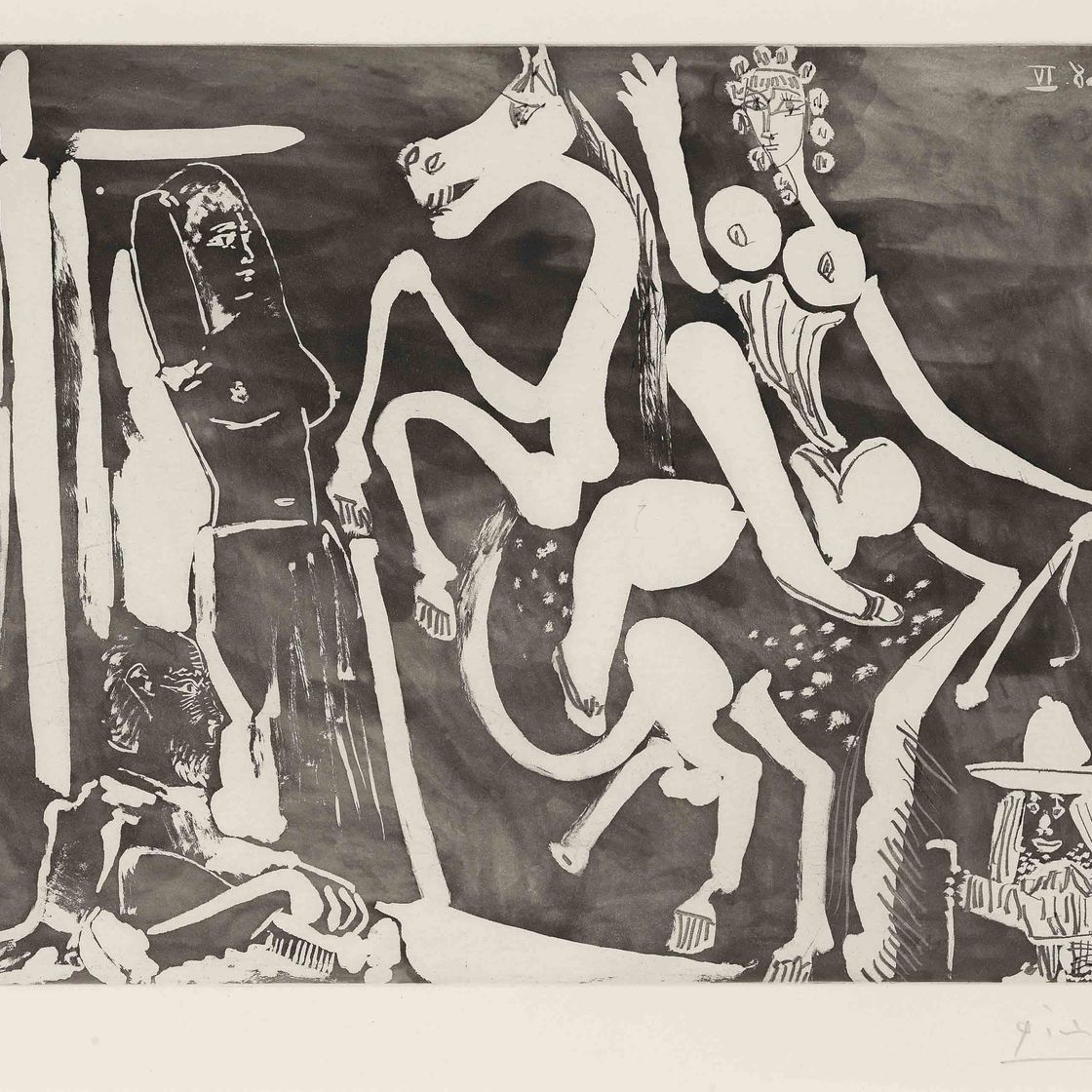 Pablo Picasso — Мир и модель. Любовь и дружелюбие, из серии 347 (1516 г. до н.э.; 1532 г. до н.э.)