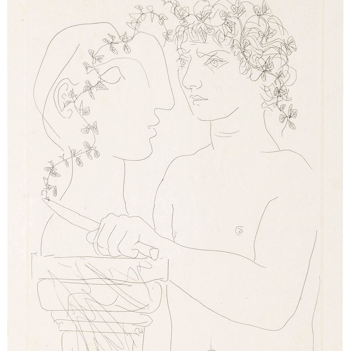 Pablo Picasso — Молодой скульптор в родах, из "Ла Сюит Воллар"