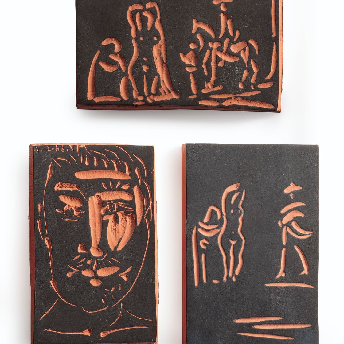 Pablo Picasso — Облик человека (A.R. 539); Персонажи и кавалеры (A.R. 540); Женщины и тореадоры (A.R. 541)
