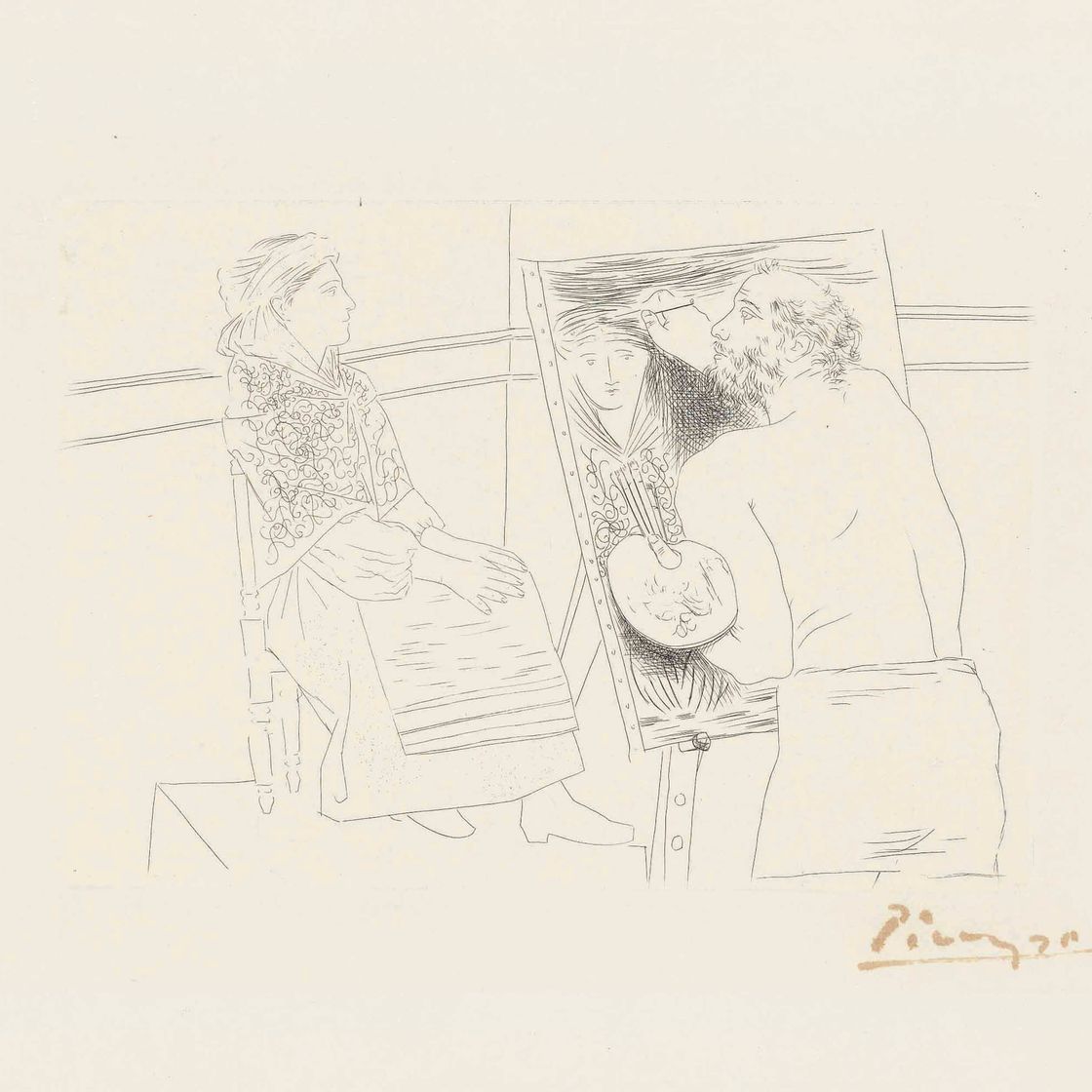 Pablo Picasso — Авторский шов, сын шевале, от шеф-повара ресторана inconnu