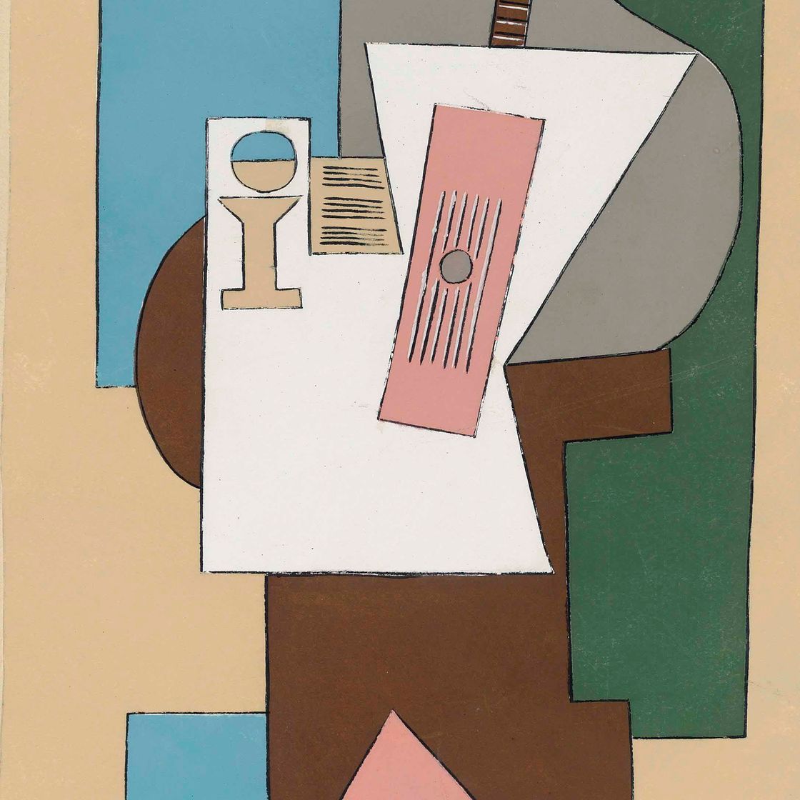 Pablo Picasso — Природа смерти для гитары, от Dix Pochoirs