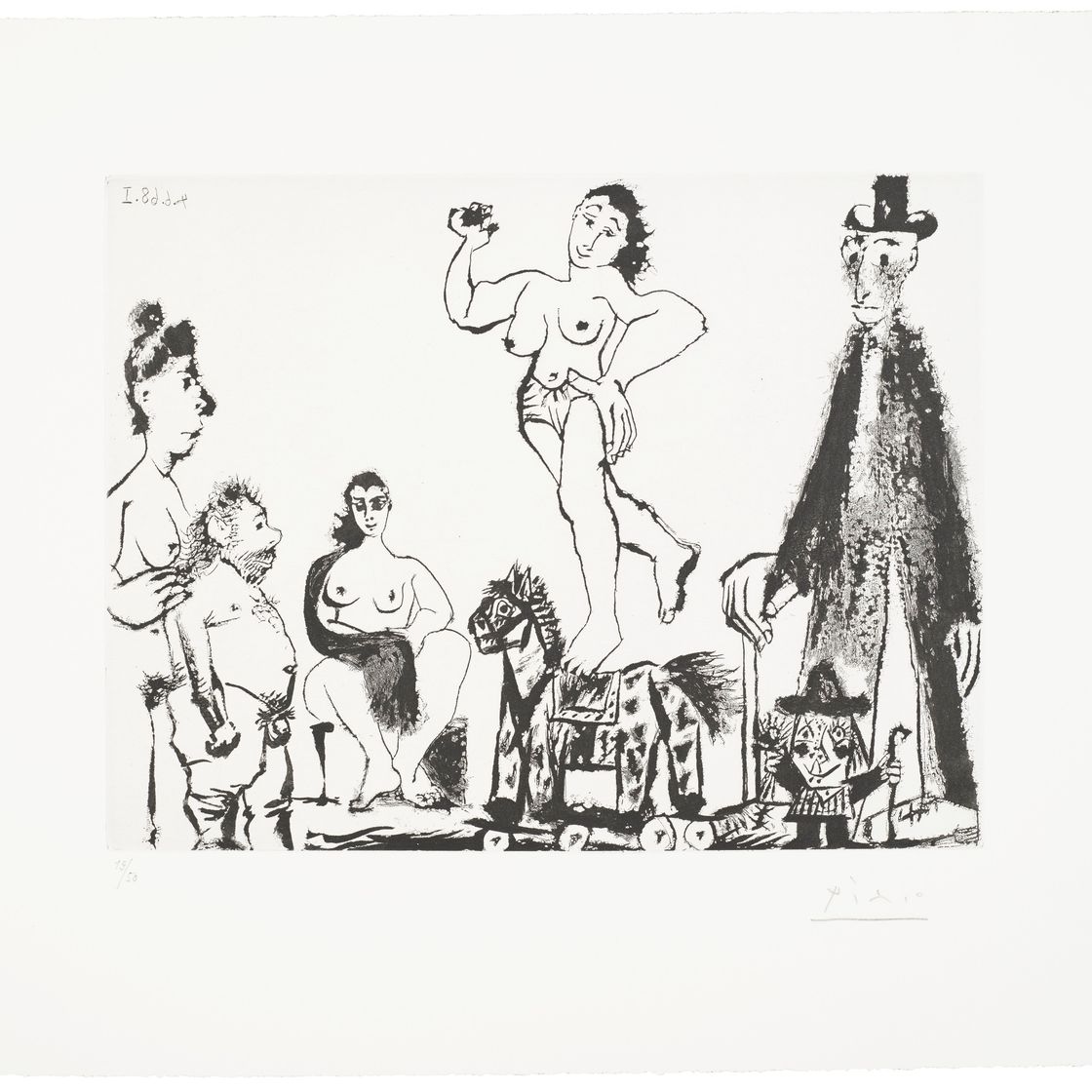 Pablo Picasso — Прогулка по полям: встреча импрессионистов на траве, из "Ла Сери 347", изображение 11