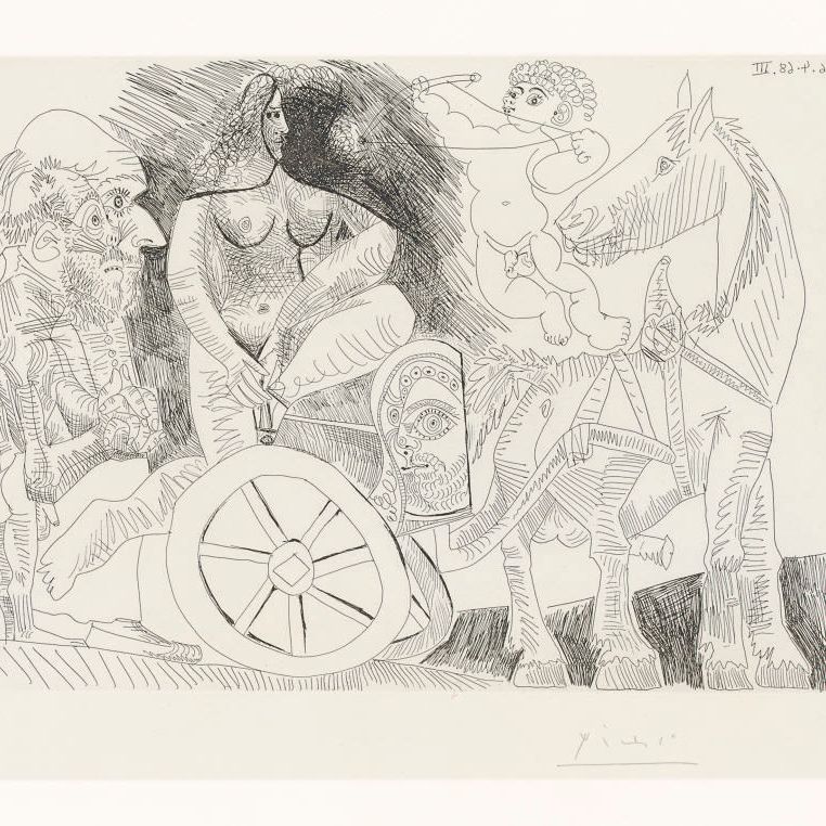 Pablo Picasso — Персонаж Романа, монте-карло из "Спортивной женщины", за любовь и соперников, из серии 347 (1534 г.р.; 1550 г. до н. э.)