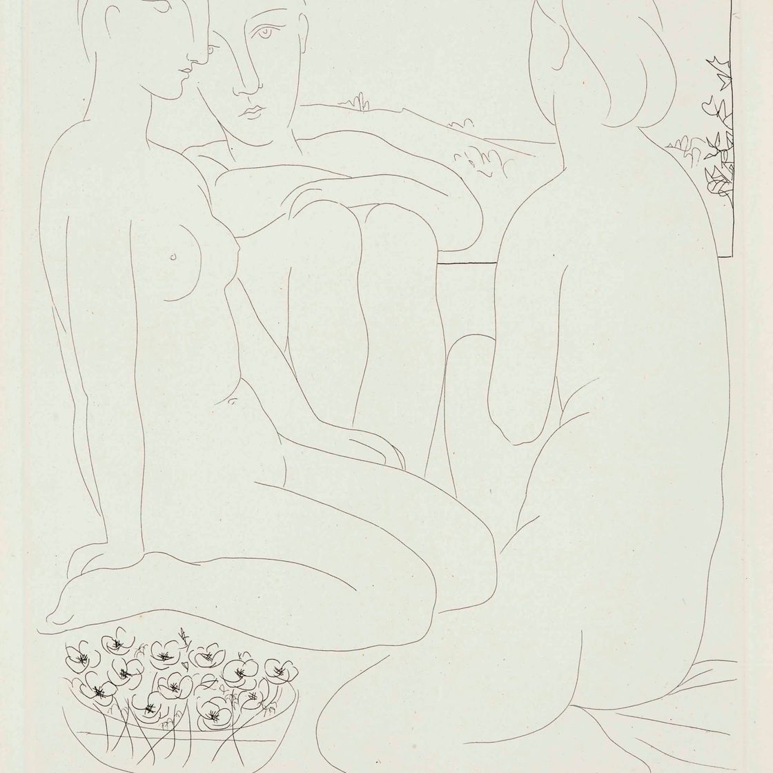 Pablo Picasso — Трое новых женщин перед самым окном, из "Люкса Воллара"