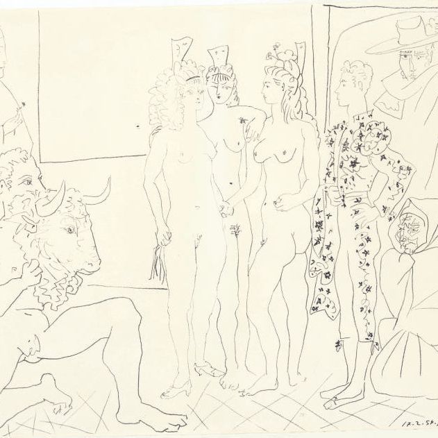 Pablo Picasso — Три женщины и тореадор (В. 755; М. 251)