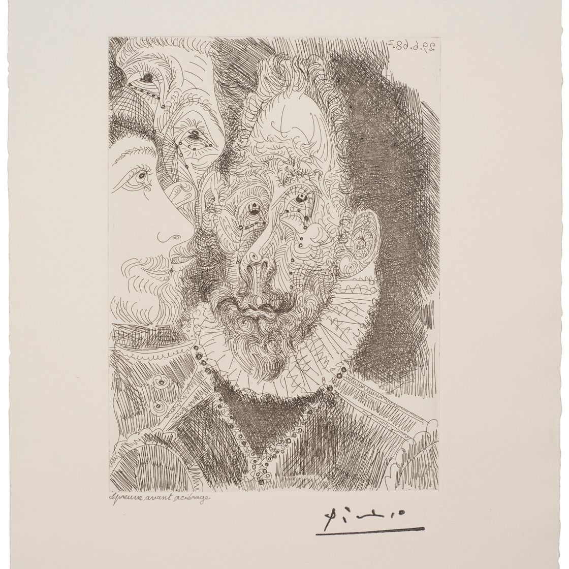 Pablo Picasso — Портрет-Порученец по личному составу, в ларьках, из "Ла Сери 347"