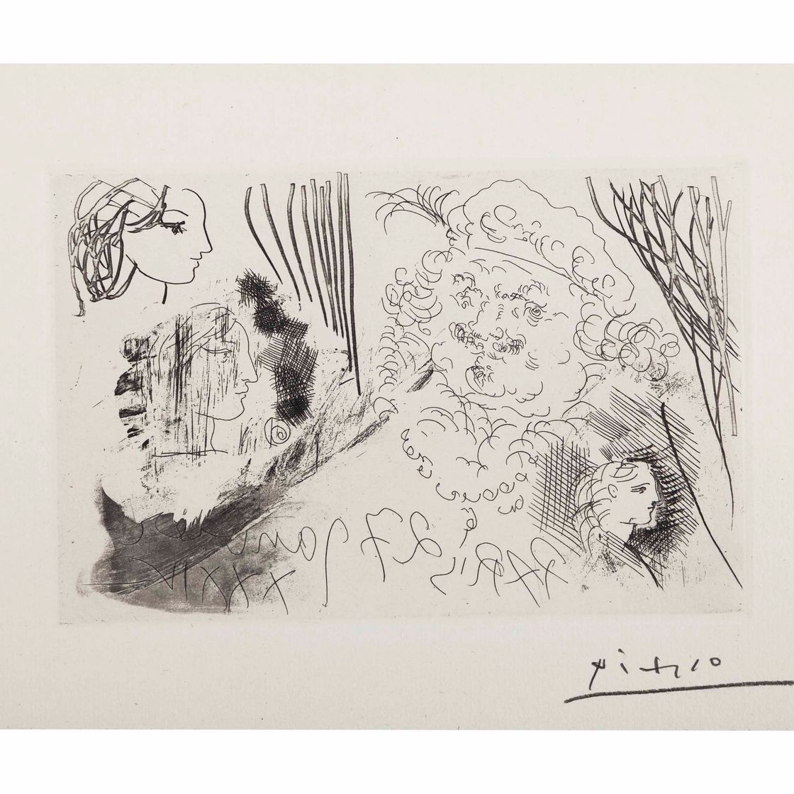 Pablo Picasso — Рембрандт и "наедине с женщинами" из "Сюиты Воллара"