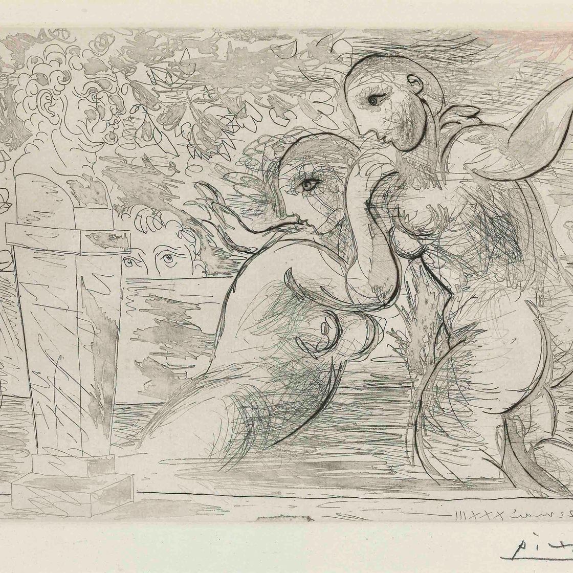 Pablo Picasso — "Лесбийские сюрпризы" из оперы "Сюита Воллара" (стр. 194; стр. 355)