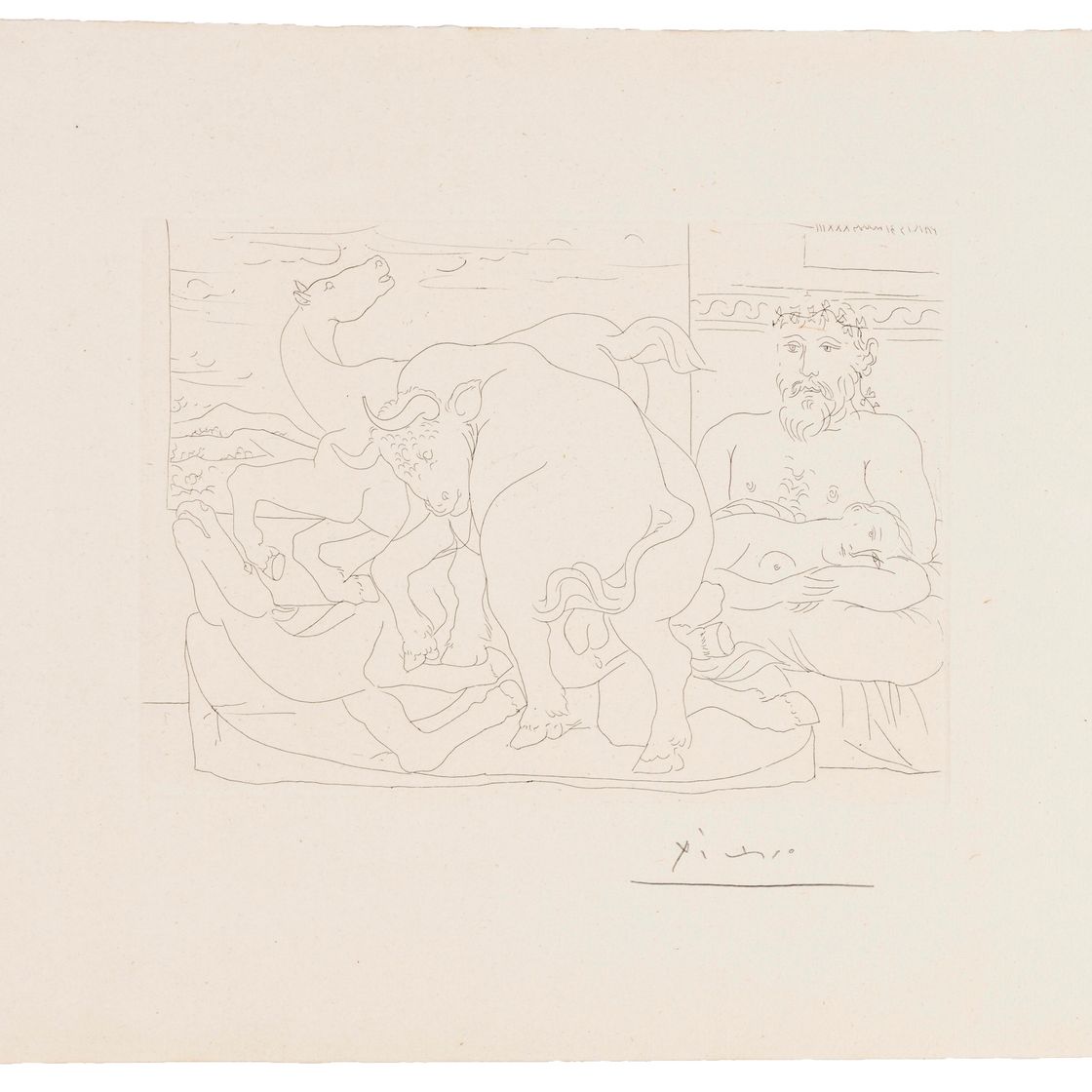 Pablo Picasso — Скульптор и сын-модельер, представитель группы скульпторов, мастер по изготовлению фигур, из сюиты Воллара