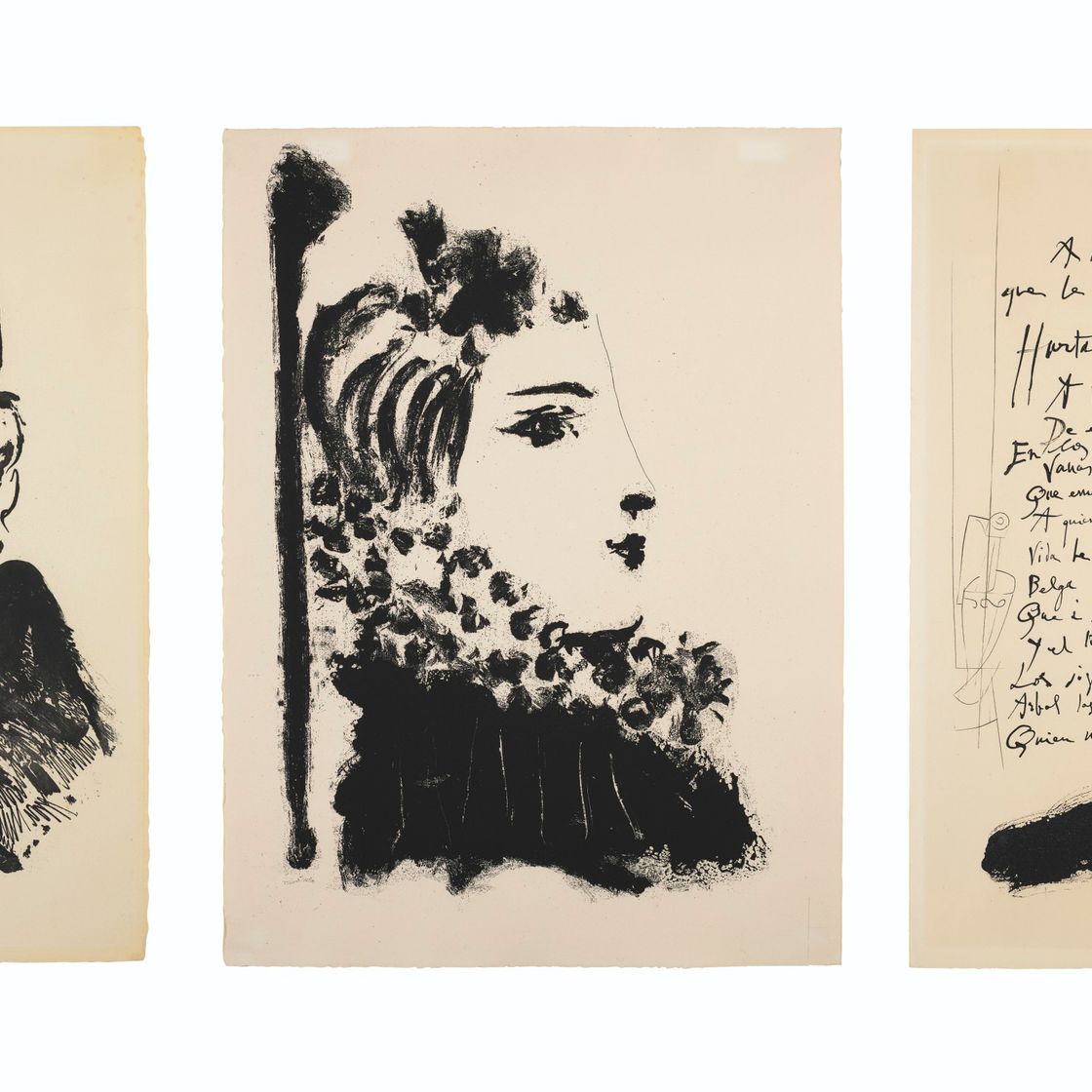 Pablo Picasso — Первые стихи : три тарелки, изображение 1
