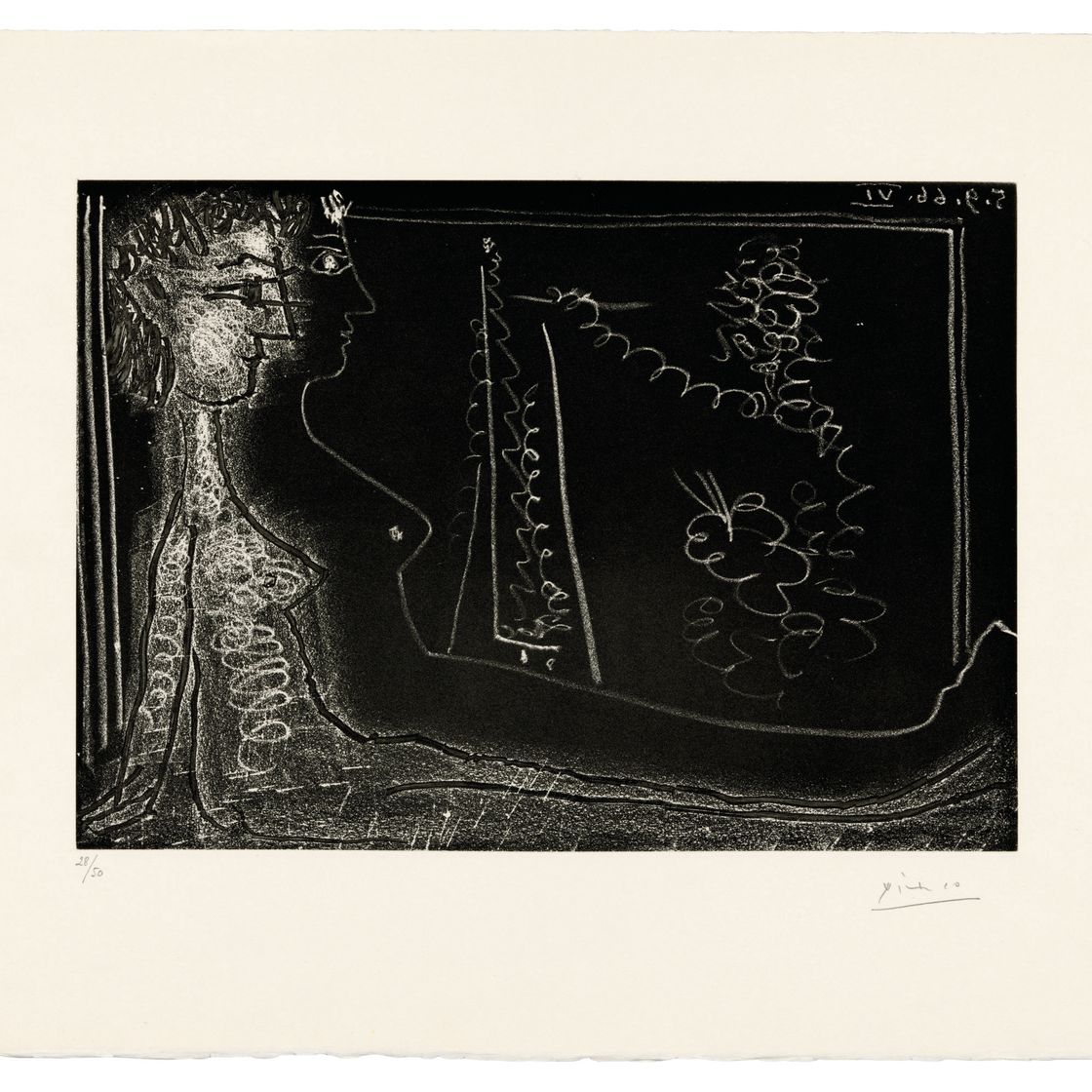 Pablo Picasso — Модель, снятая на втором плане, от: Серия 347
