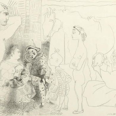 Pablo Picasso — Семья в Сальтимбанке (B. 753; M. 249)