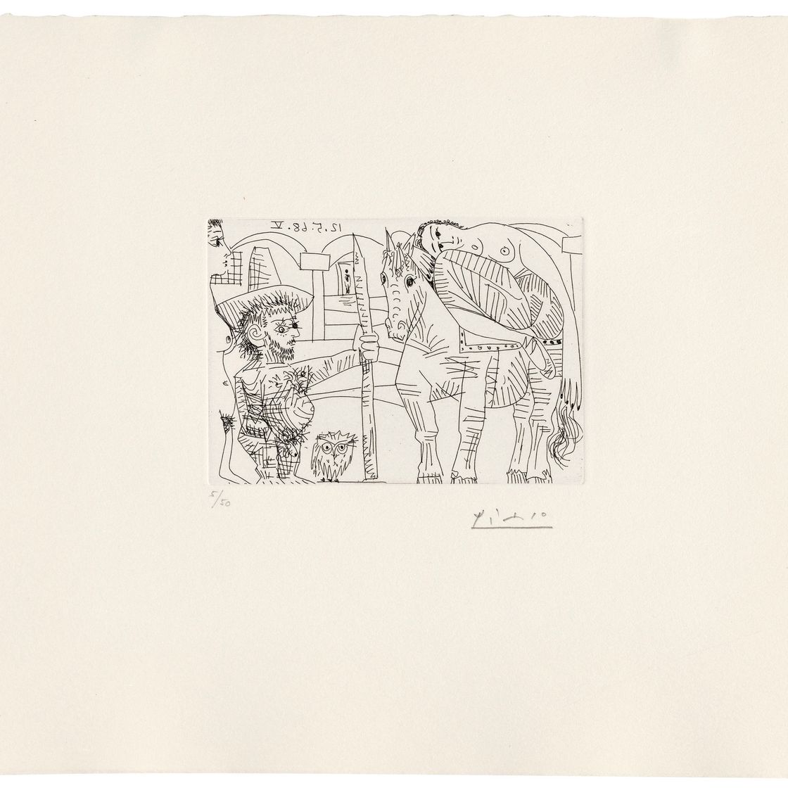 Pablo Picasso — Супружеская пара, хибу и одалиска в девичестве - в департаменте Шунамит, фото 79 из: La Serie 347