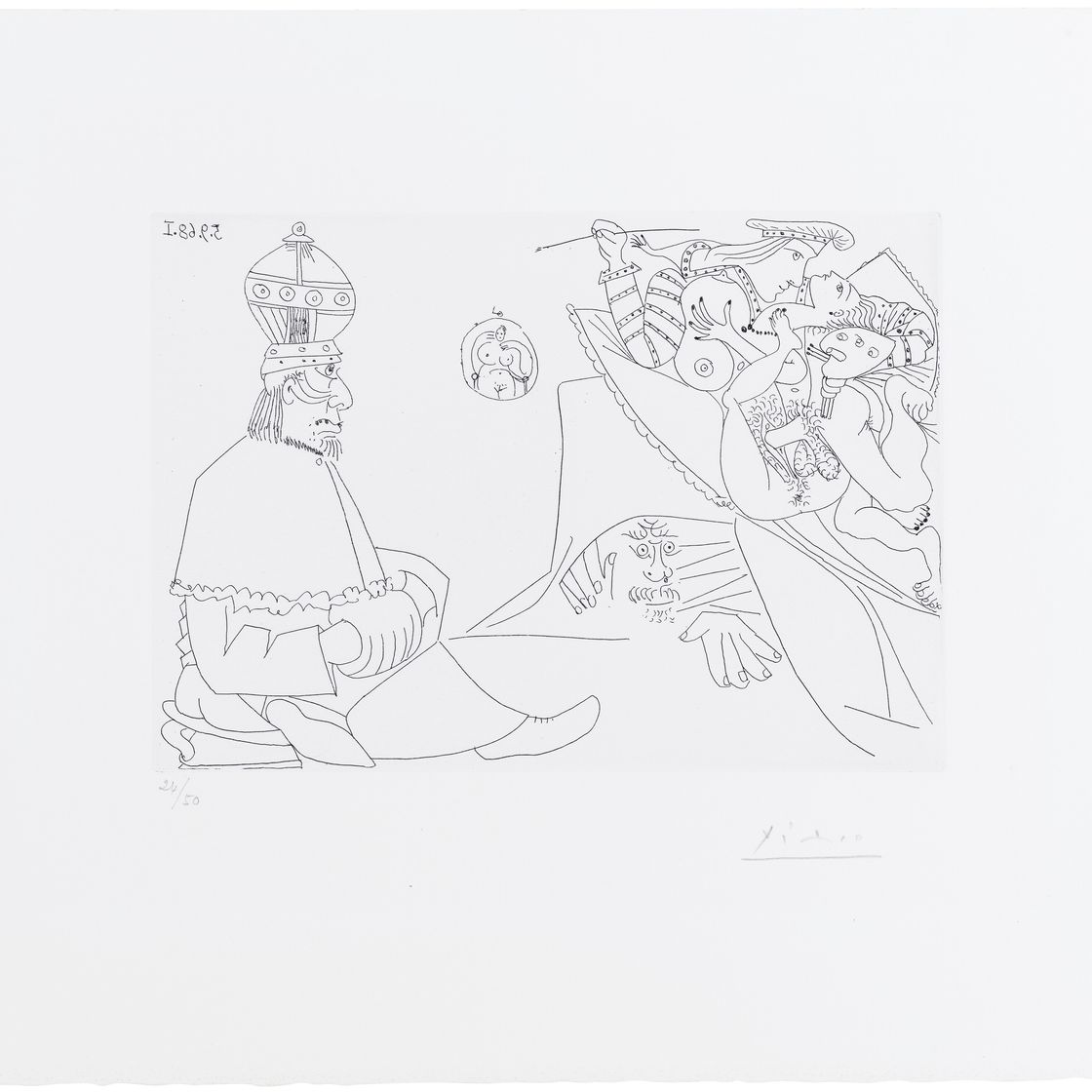 Pablo Picasso — Рафаэль и Форнарина. XIX: Папье-маше, за Тиару и маншона; Мишель-Анж - это тайна за семью печатями., изображение 3