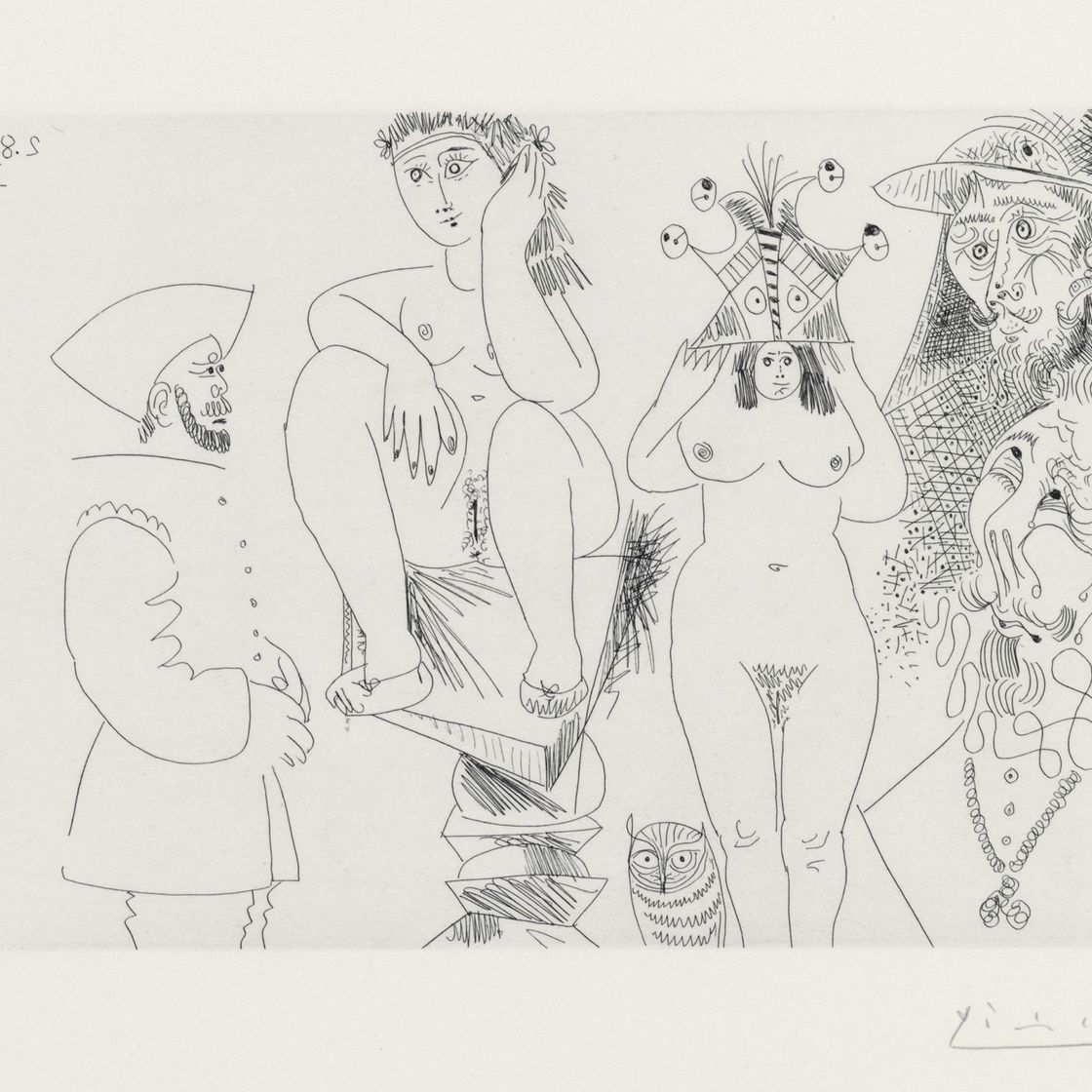 Pablo Picasso — Две женщины не похожи друг на друга, из серии 347 (р. 1712; Р. 1730)