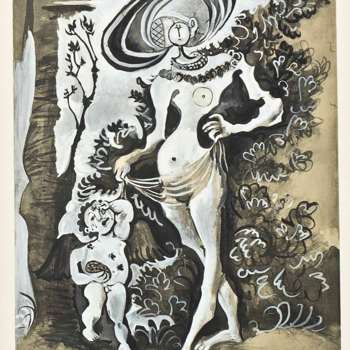 Pablo Picasso — Венус и любовь, д'Апре Лукас Кранах в античном