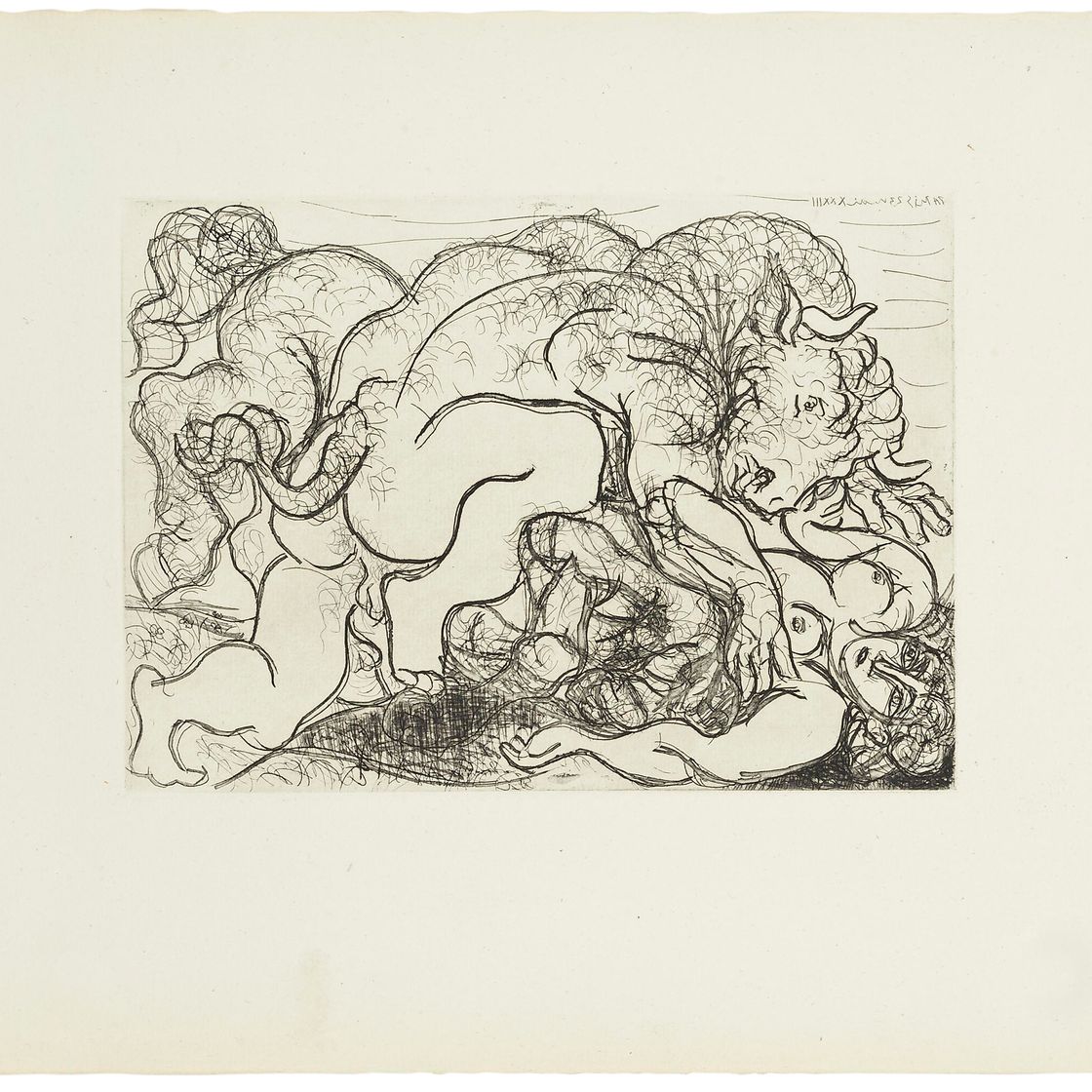 Pablo Picasso — Минотавр, нападающий на амазонку, от: La Suite Vollard