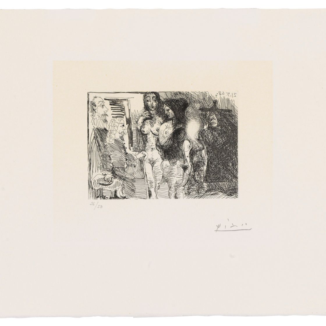 Pablo Picasso — Селестина, представительница двух пансионатов для двух клиентов, из: Séries 347