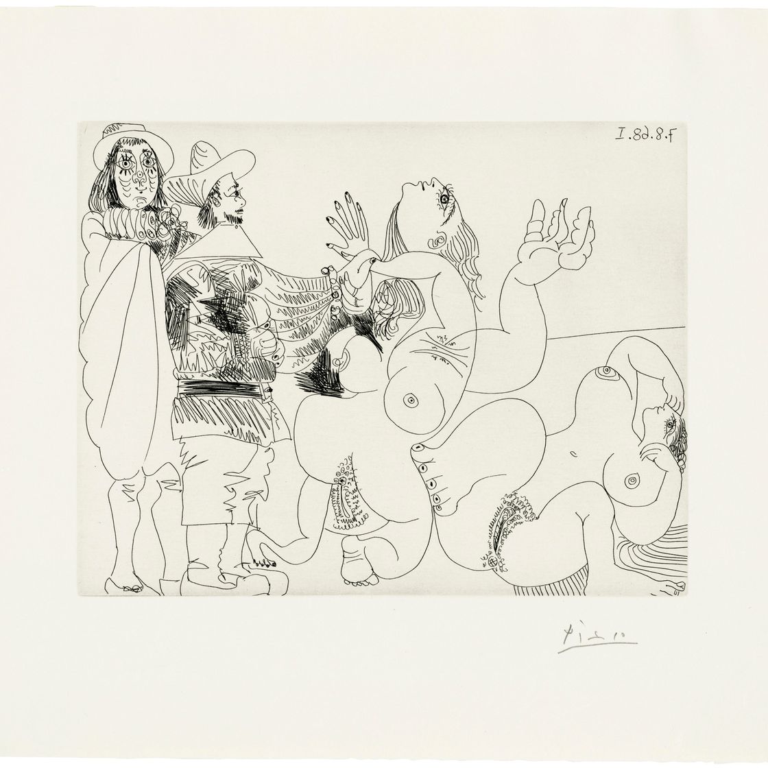 Pablo Picasso — Молодой сеньор Фантош , автор книги "Отец и две новые женщины" , от: La Serie 347