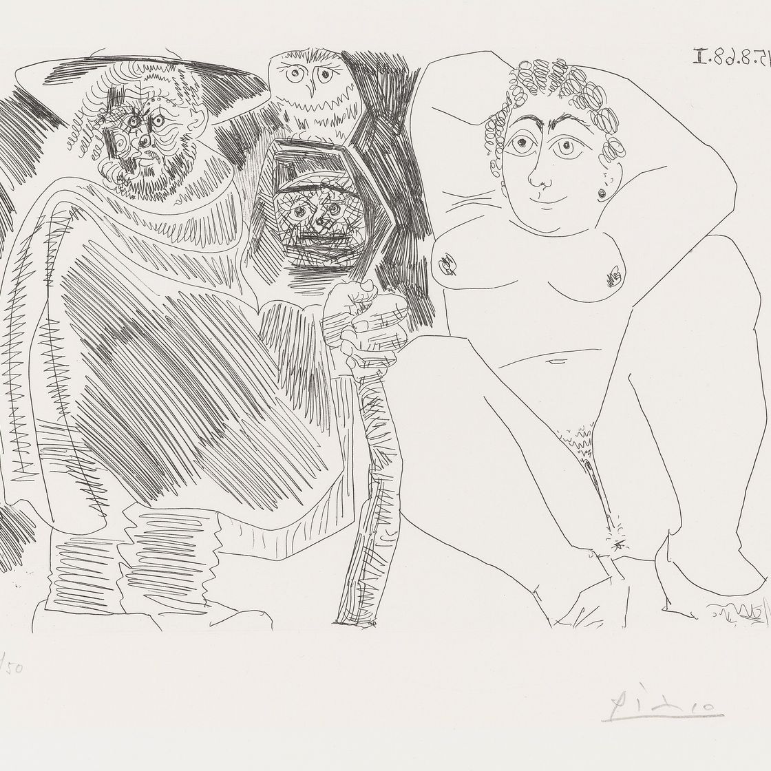 Pablo Picasso — Настоящая проститутка, Колдунья в поисках приключений и путешественница в саботаже, из серии 347