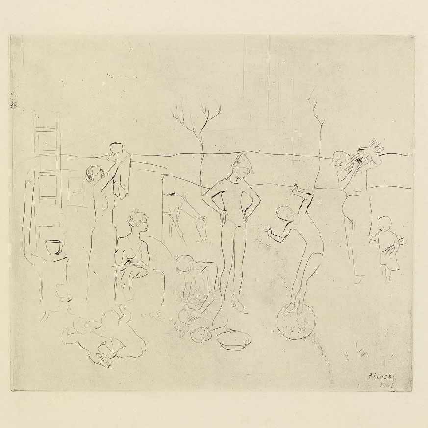 Pablo Picasso — "Сальтимбанки", от: La Suite des Saltimbanques (Блох 7; Баер 9)