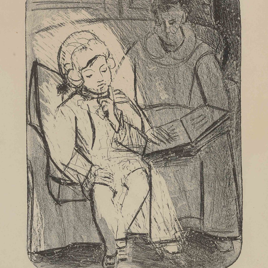 Pablo Picasso — Чтение (Скорбь XXII)