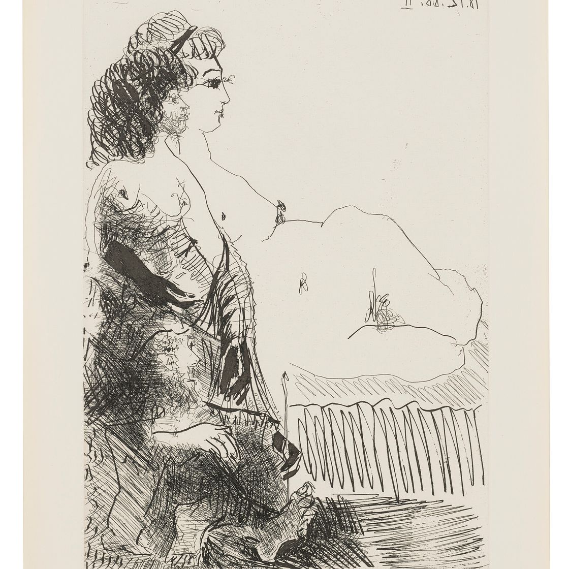 Pablo Picasso — Женщина на диване, только для молодой девушки и ее старшего помощника