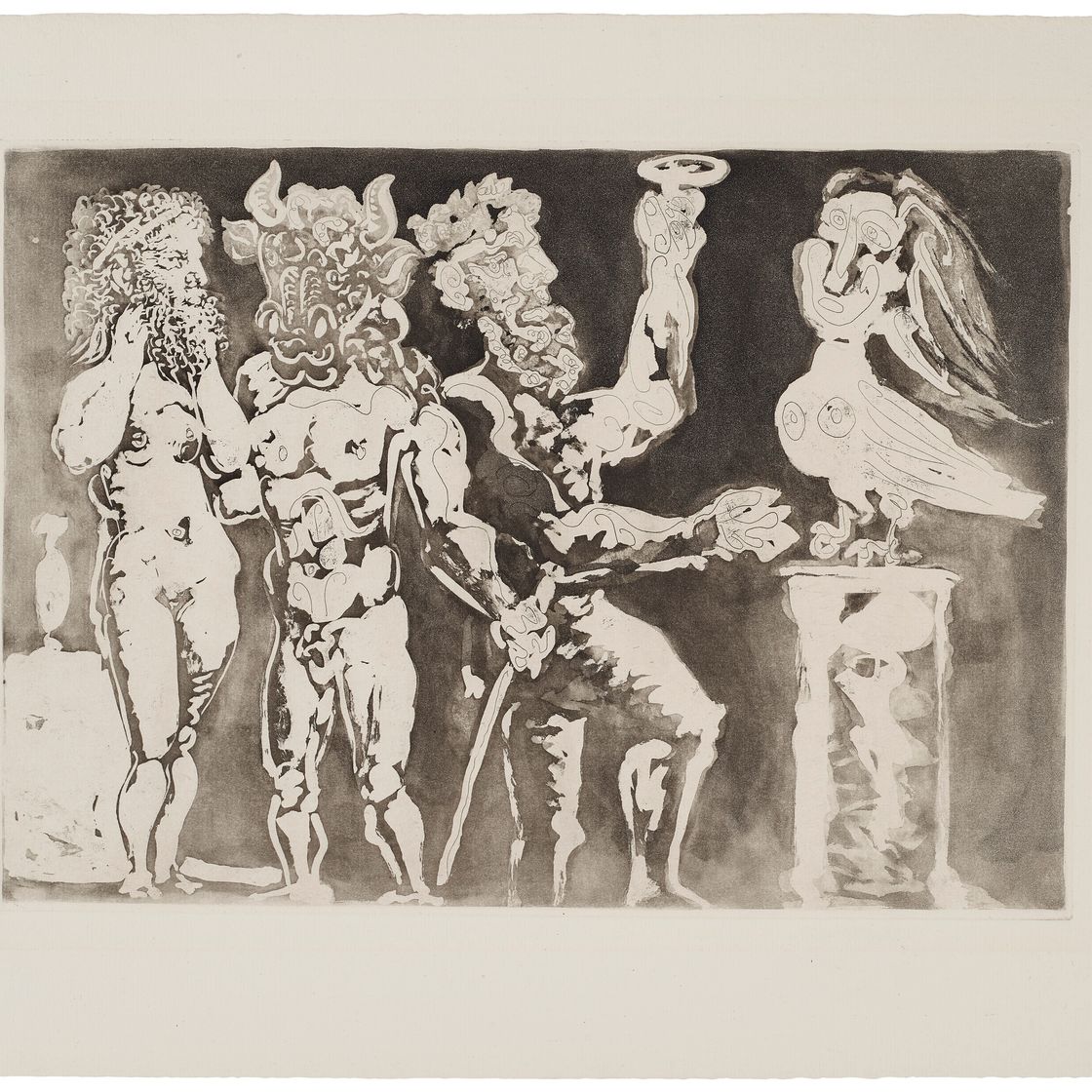 Pablo Picasso — Персонажи "маскарадных костюмов" и "Роковая женщина" из "Люкса Воллара"