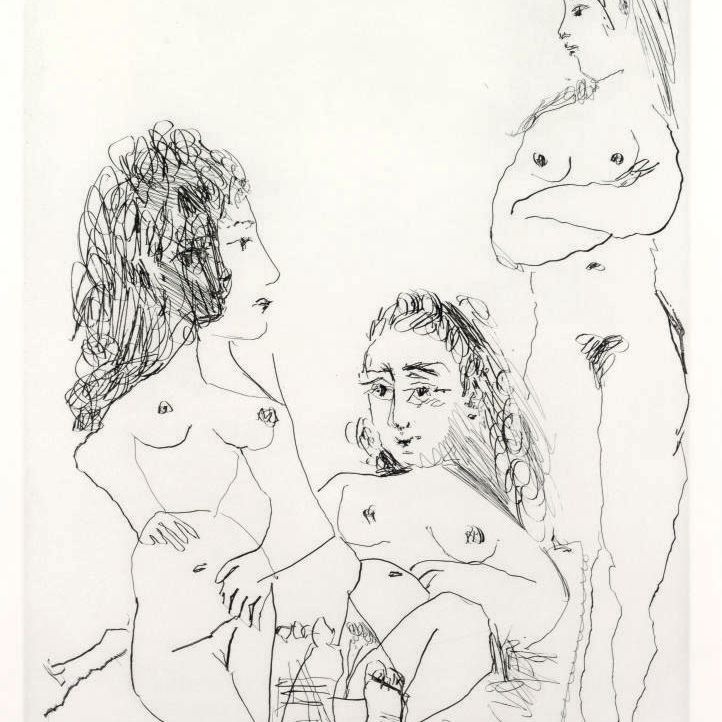 Pablo Picasso — "Трое женщин" из "Ла Сери 347" (1494 г.р.; 1510 г. до н. э.)