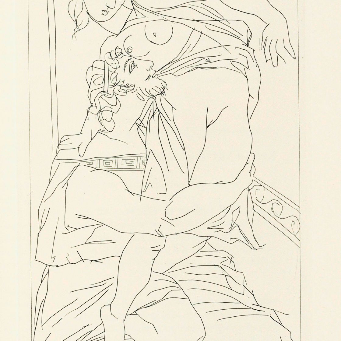 Pablo Picasso — Аристофан, "Лисистрата", Клуб ограниченных изданий, Нью-Йорк, 1934 (стр. 267-272; Ba. 387-392; Cramer books, 24)