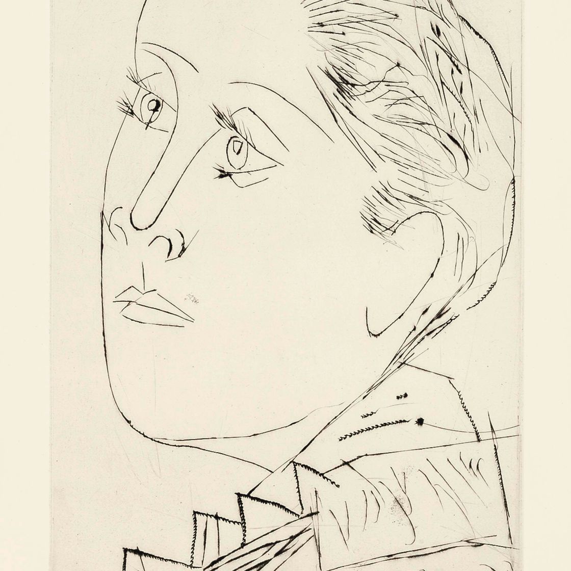 Pablo Picasso — Портрет Доры Маар в шиньоне I (B. 291; Ba. 611)