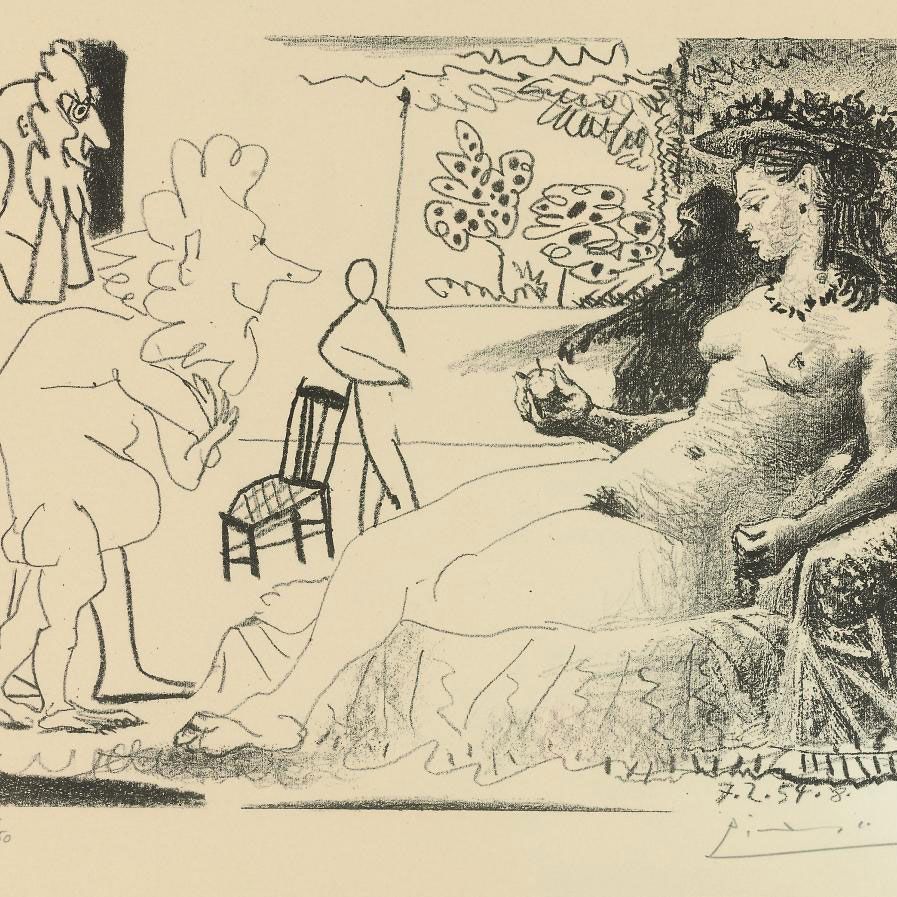 Pablo Picasso — Одинокая женщина (B. 747; Mourlot 243)