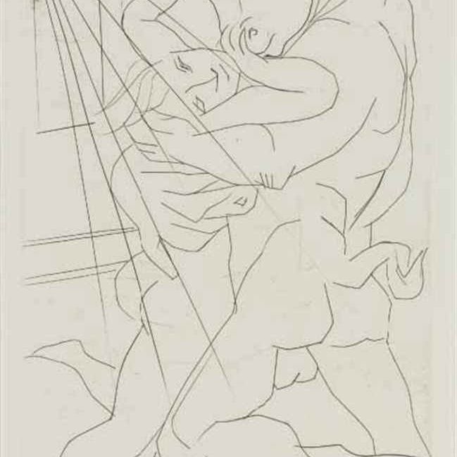 Pablo Picasso — Минотавр, обнимающий молодую женщину (B. 283; Ba. 431)