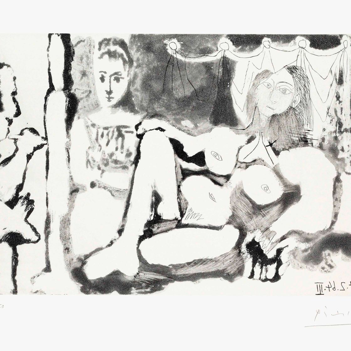 Pablo Picasso — Женщина в чате с мужчиной