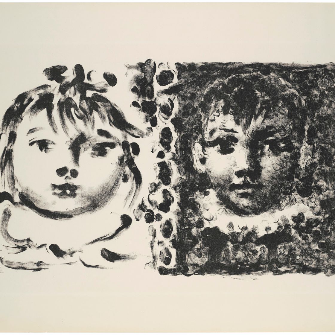 Pablo Picasso — Палома и Клод с литографии Пикассо II