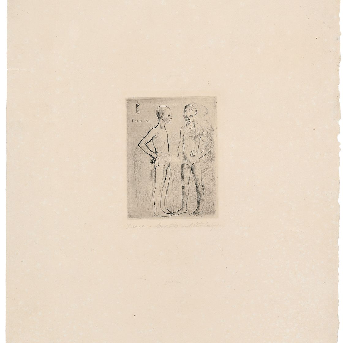 Pablo Picasso — "Двое Сальтимбанков", от: La Suite des Saltimbanques