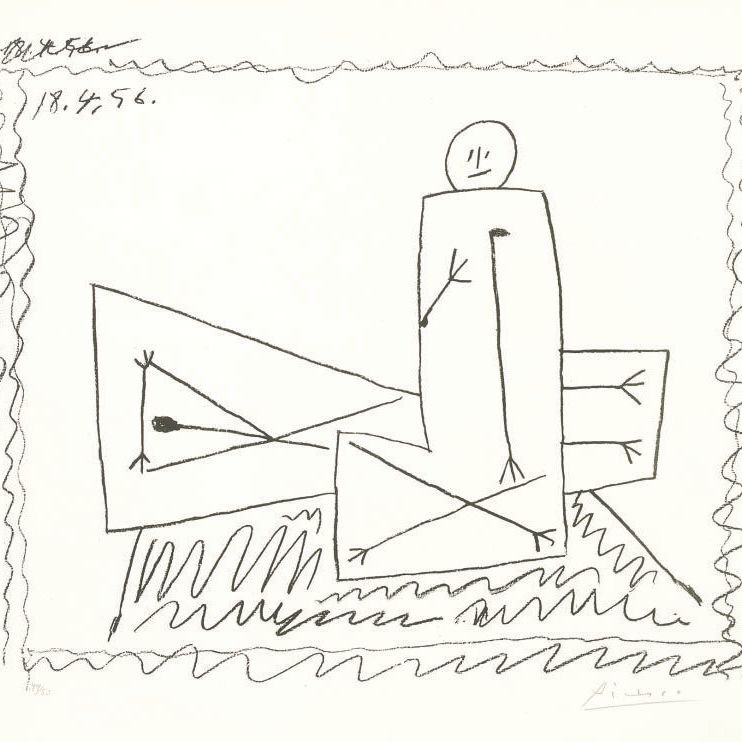 Pablo Picasso — Личный состав и личный кушетка (B. 798; M. 278)
