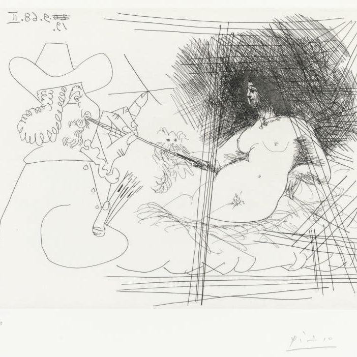 Pablo Picasso — Художница, которая очень любит маленького мальчика, из серии 347 (р. 1805; Ba. 1822 Bb1)