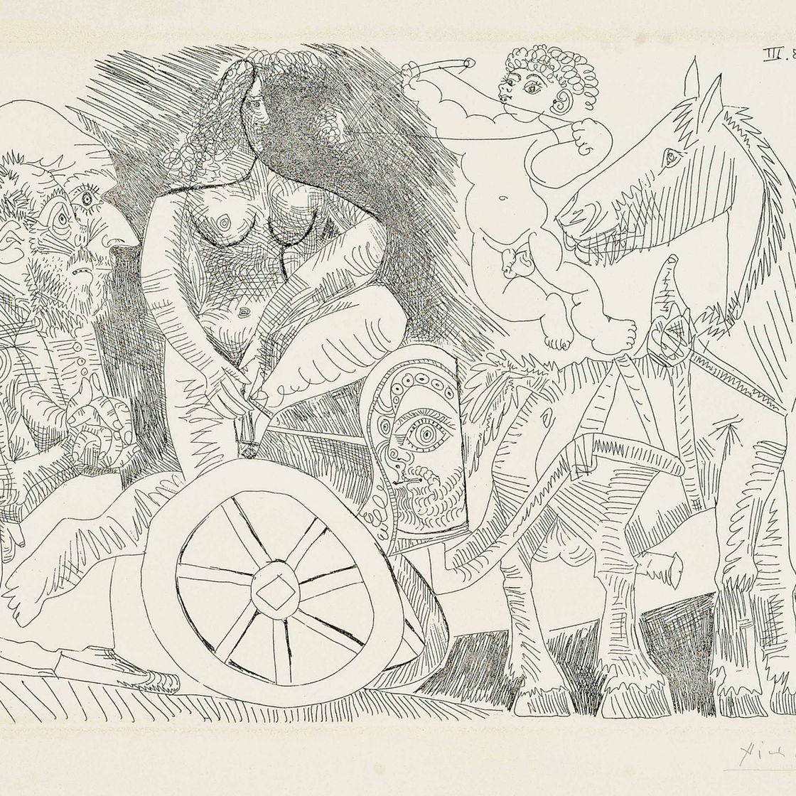 Pablo Picasso — Шарль Ромен Монтэ для спортивной женщины, из-за любви и преданности, от: Séries 347