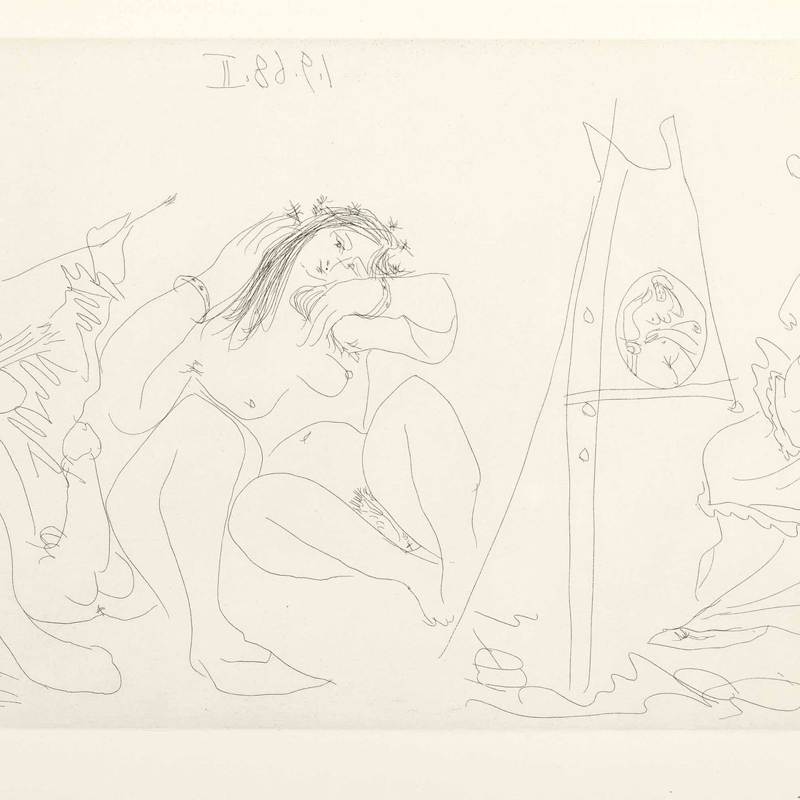 Pablo Picasso — Рафаэль и ла Форнарина, из серии 347