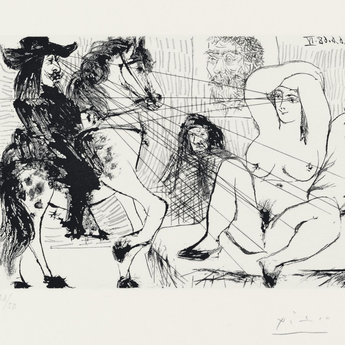 Pablo Picasso — Обмен приветствиями, из серии 347 (1671 г. до н.э.; 1687 г. до н.э.)