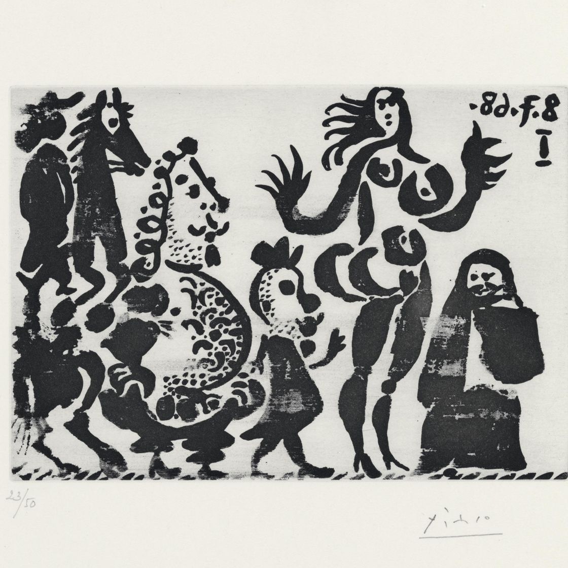 Pablo Picasso — Селестина, Майя и гротески из "Сери 347" (р. 1682; Р. 1698)